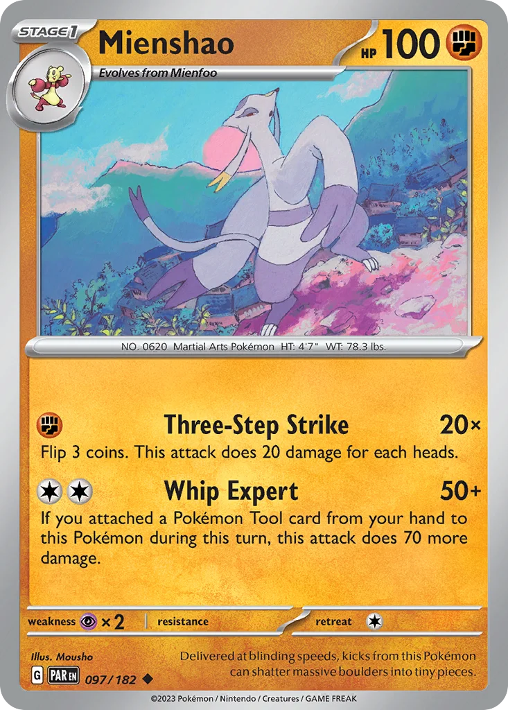 Mienshao Pokemon card