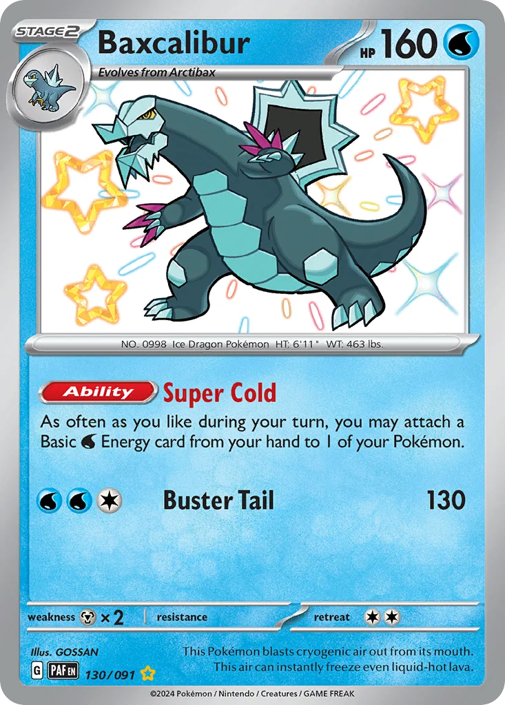 Baxcalibur Pokemon card