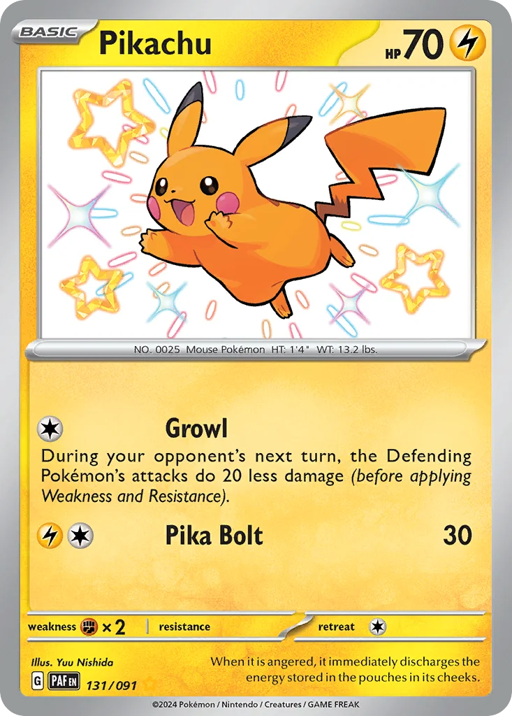 Pikachu Pokemon card