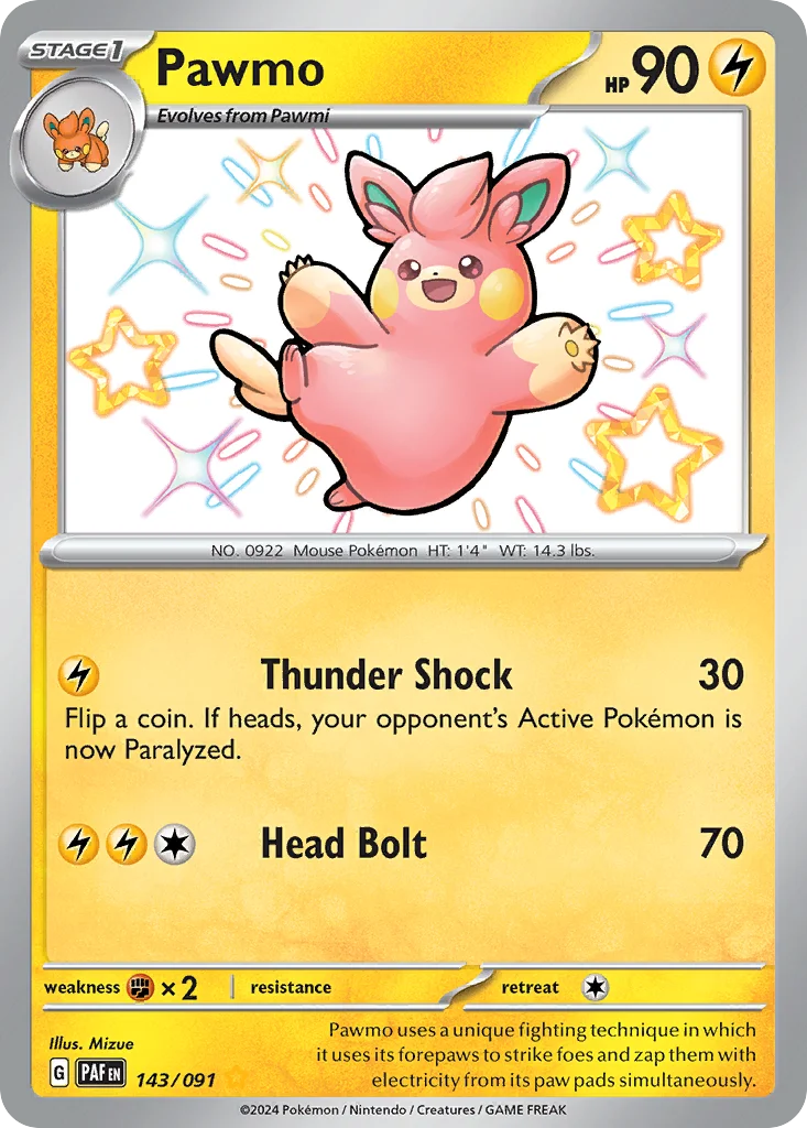 Pawmo Pokemon card