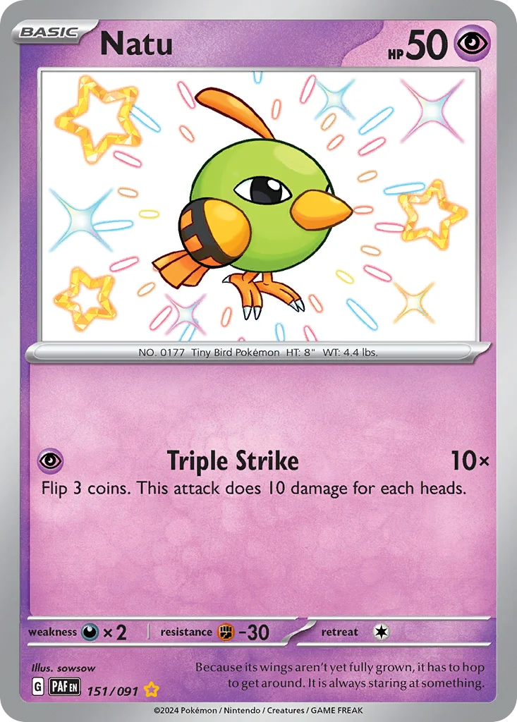 Natu Pokemon card