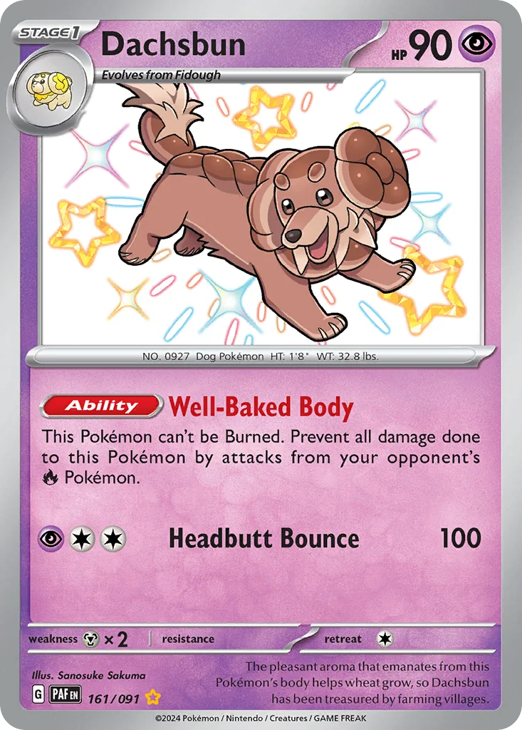 Dachsbun Pokemon card