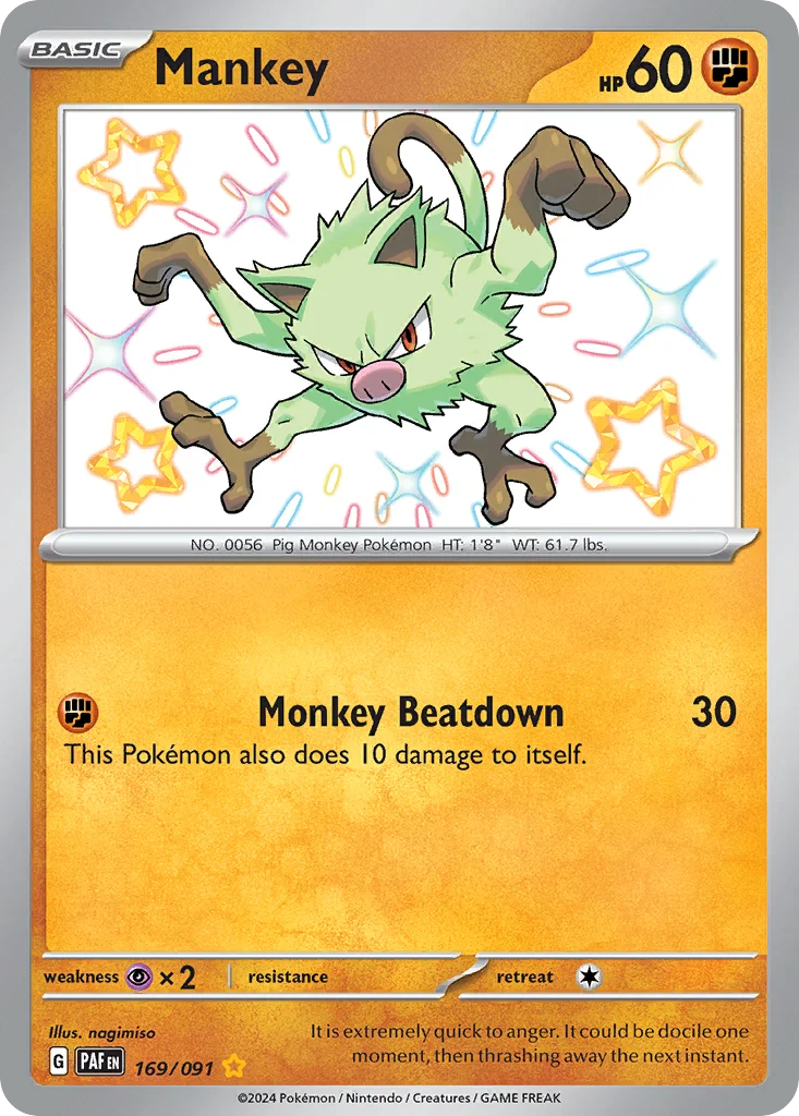 Mankey Pokemon card