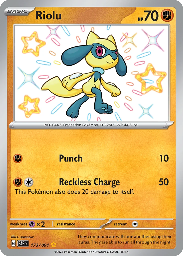 Riolu Pokemon card