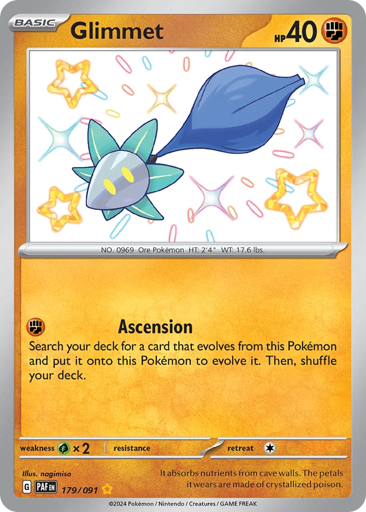 Glimmet Pokemon card