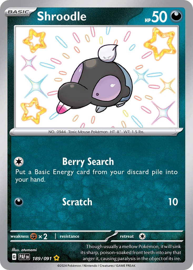 Shroodle Pokemon card