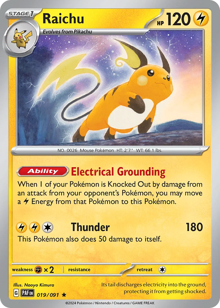 Raichu Pokemon card