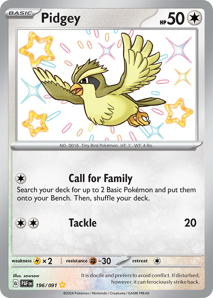 Pidgey Pokemon card