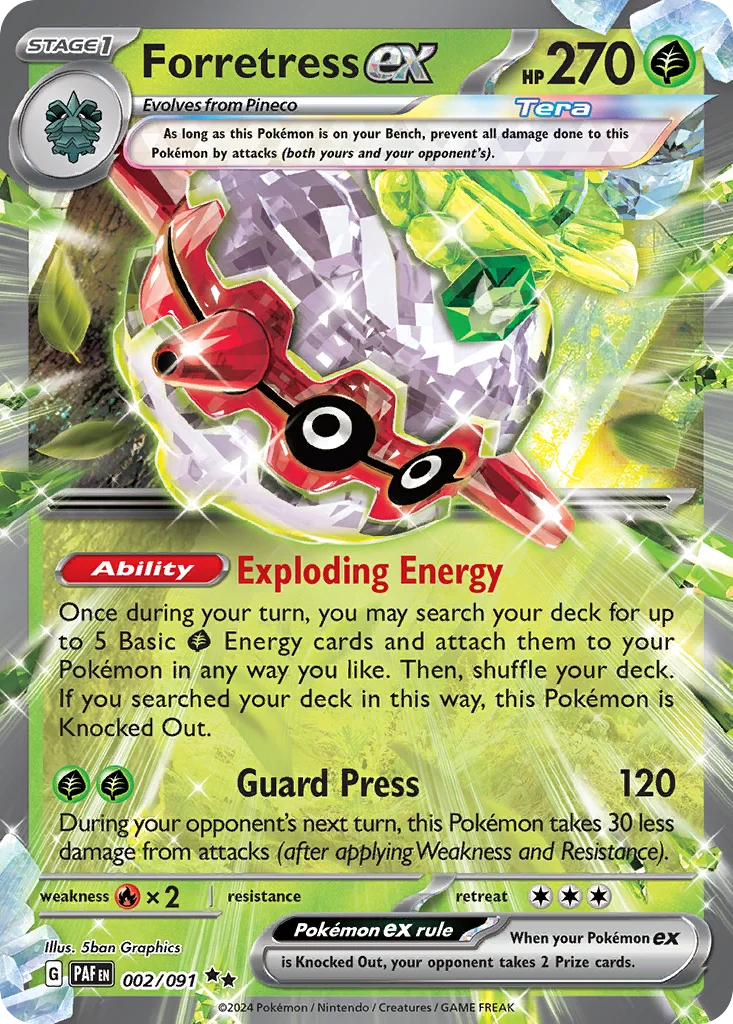 Forretress ex Pokemon card