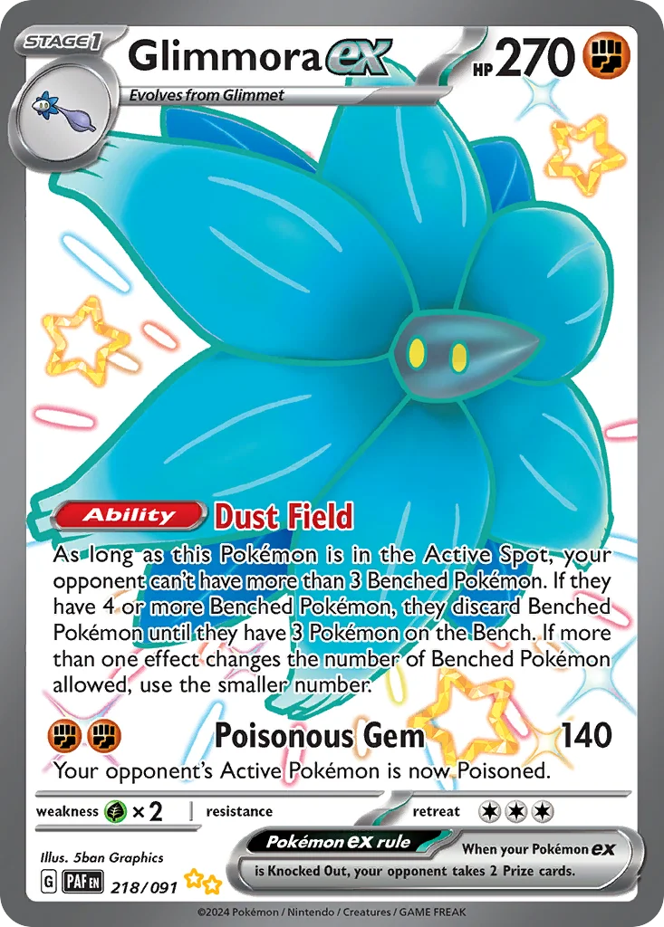 Glimmora ex Pokemon card