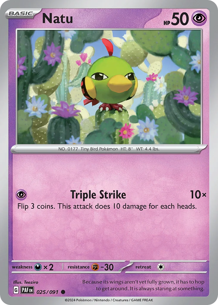 Natu Pokemon card
