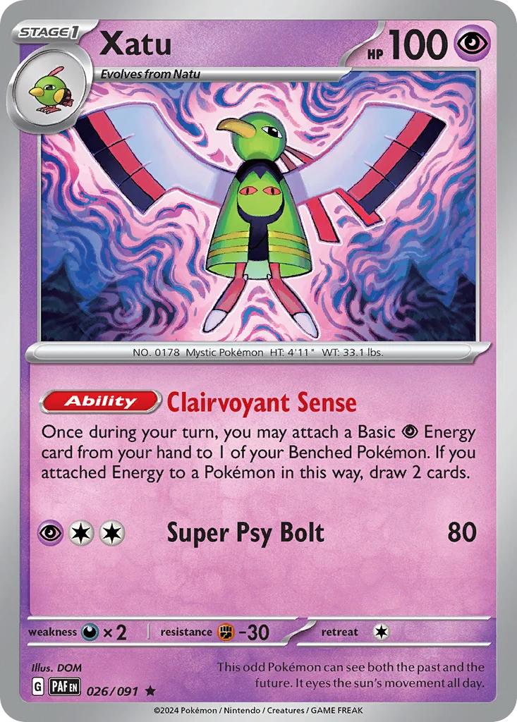 Xatu Pokemon card