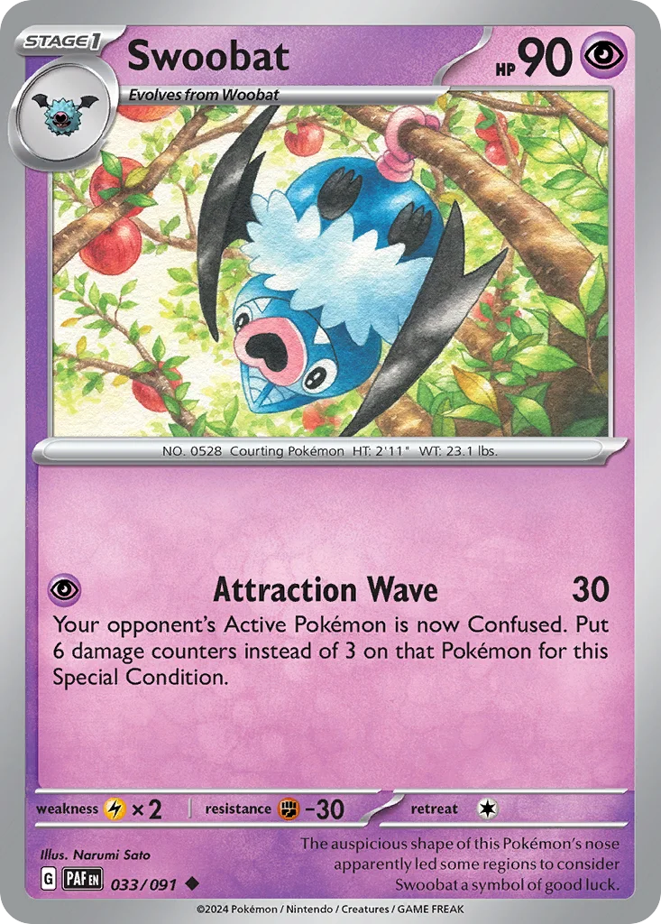 Swoobat Pokemon card