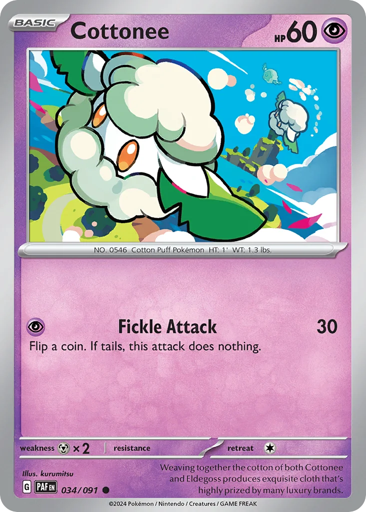 Cottonee Pokemon card