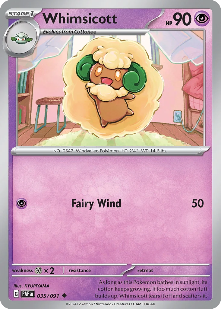 Whimsicott Pokemon card
