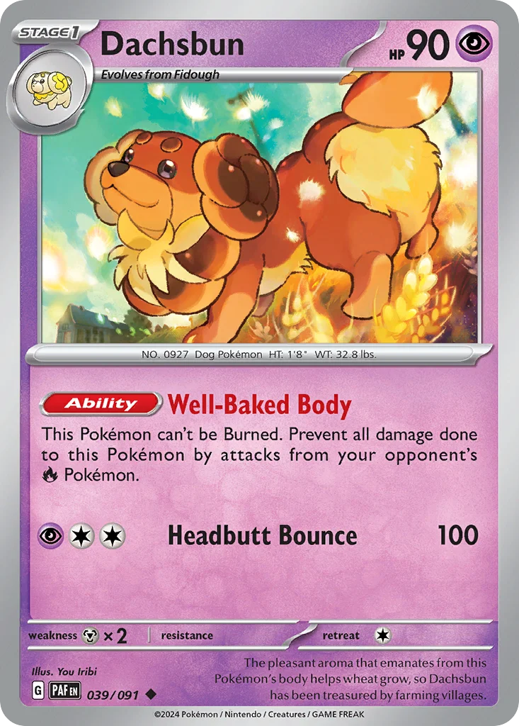 Dachsbun Pokemon card