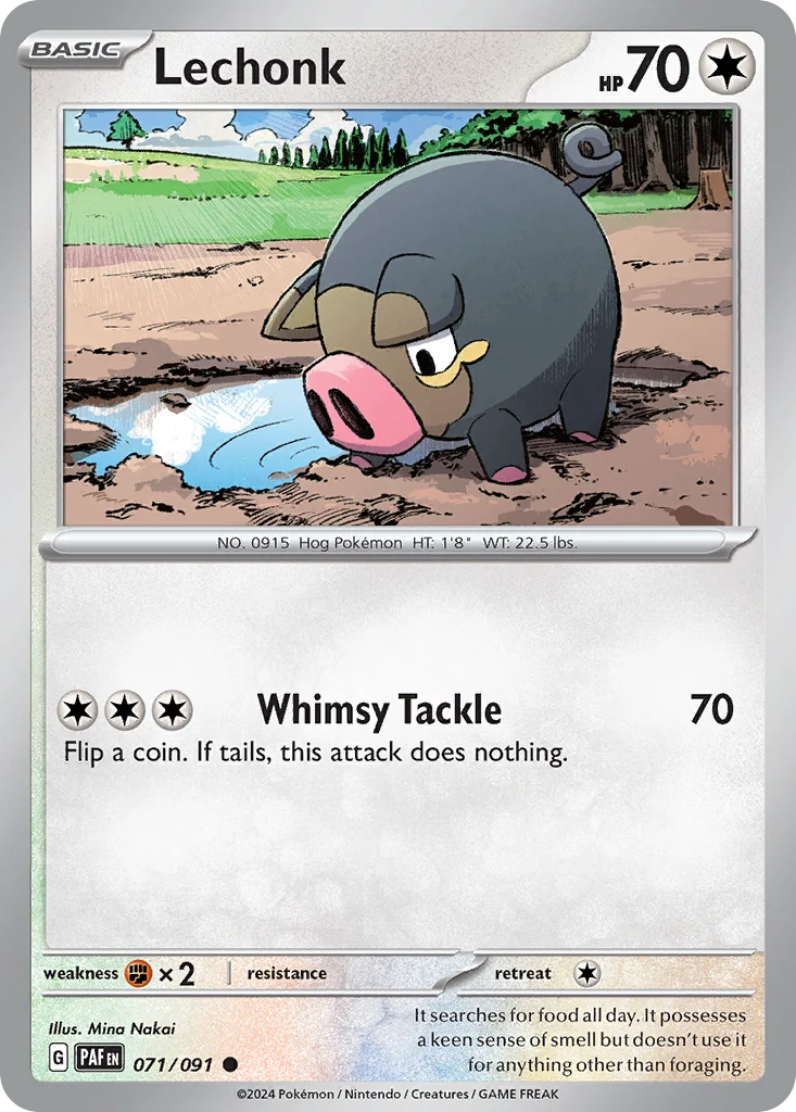 Lechonk Pokemon card