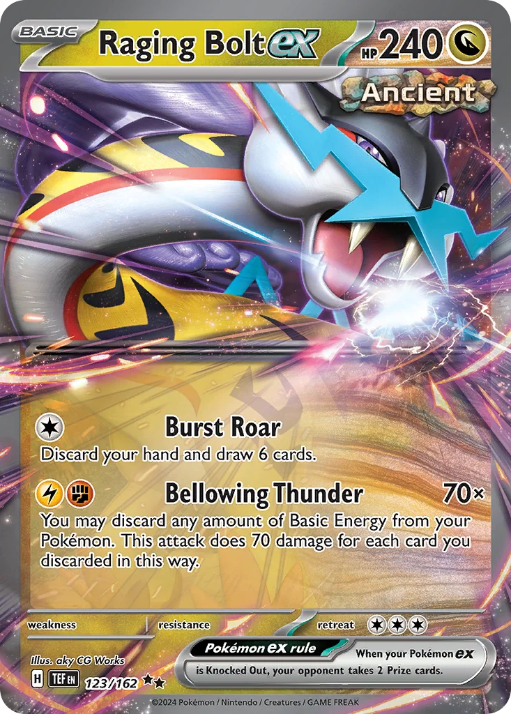 Raging Bolt ex Pokemon card