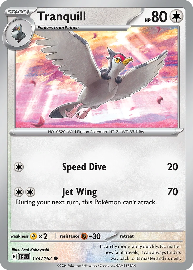 Tranquill Pokemon card