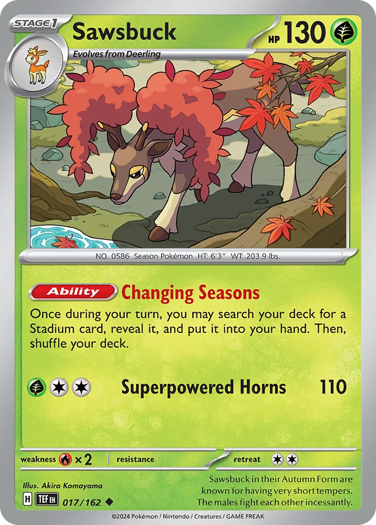 Sawsbuck Pokemon card
