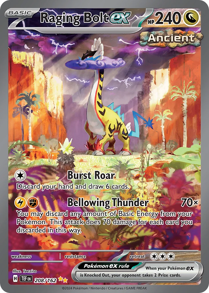 Raging Bolt ex Pokemon card