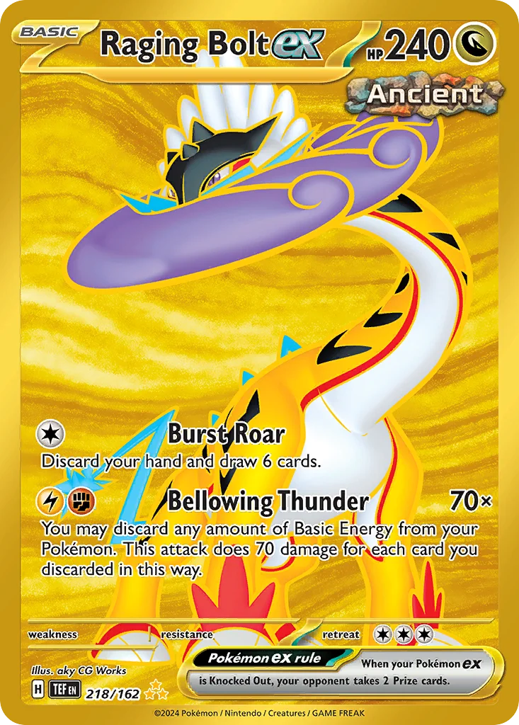 Raging Bolt ex Pokemon card