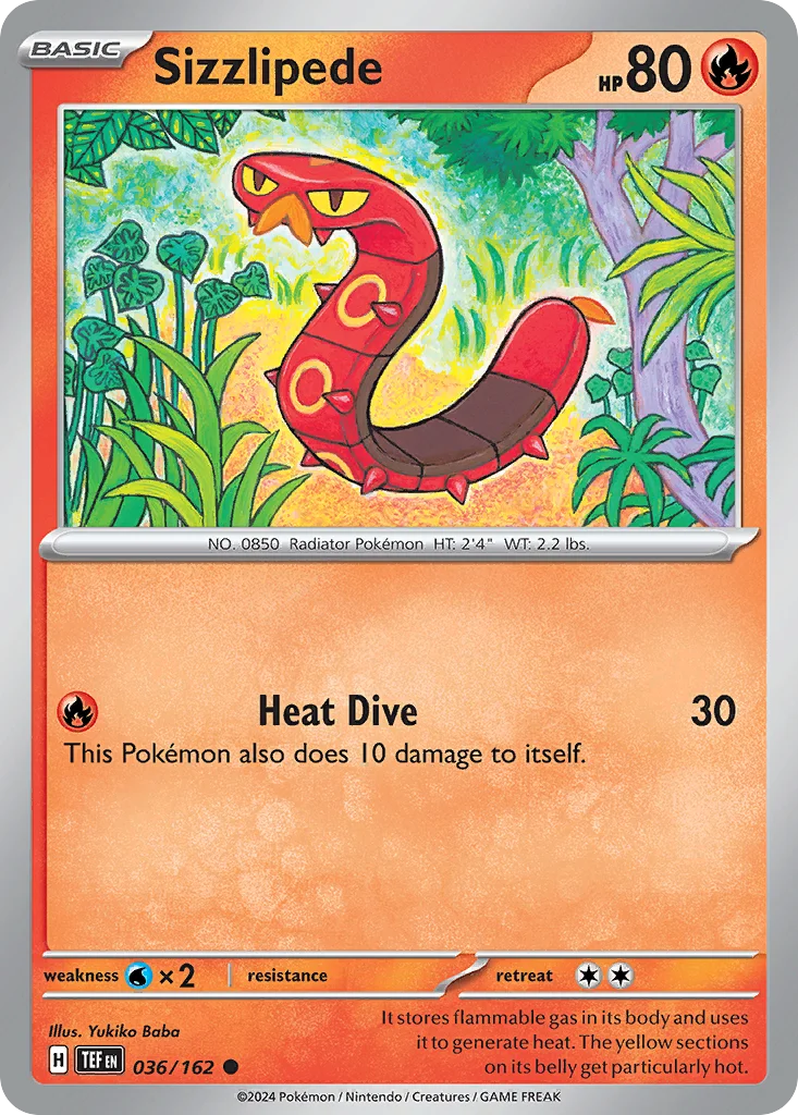 Sizzlipede Pokemon card