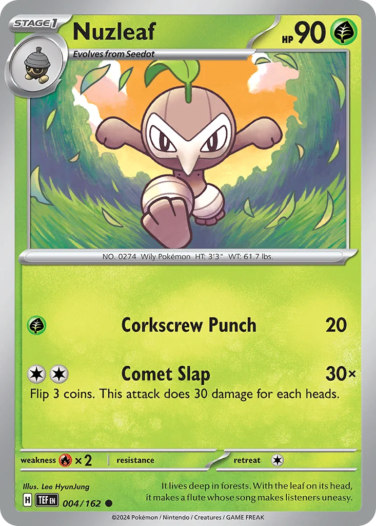 Nuzleaf Pokemon card