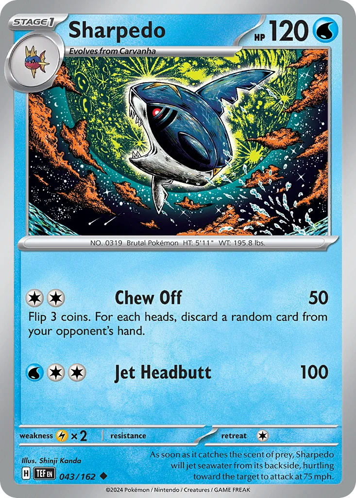 Sharpedo Pokemon card