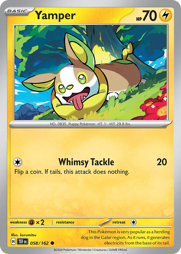 Yamper Pokemon card