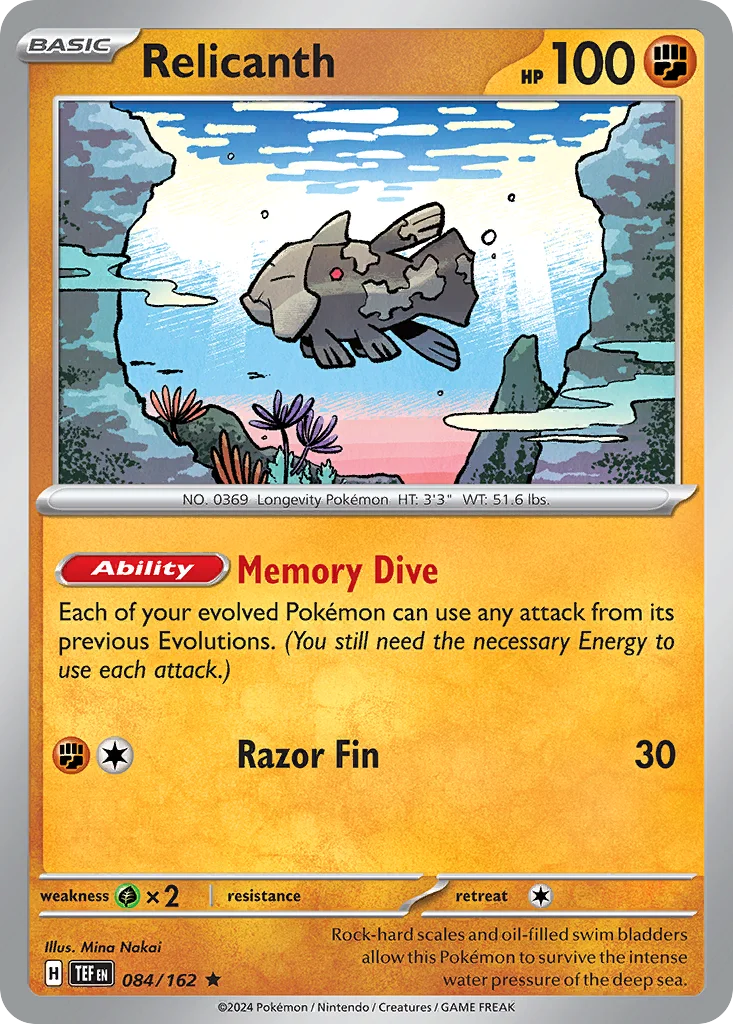 Relicanth Pokemon card