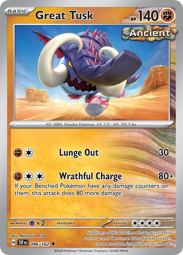 Great Tusk Pokemon card