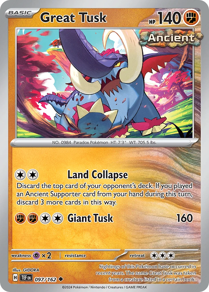 Great Tusk Pokemon card