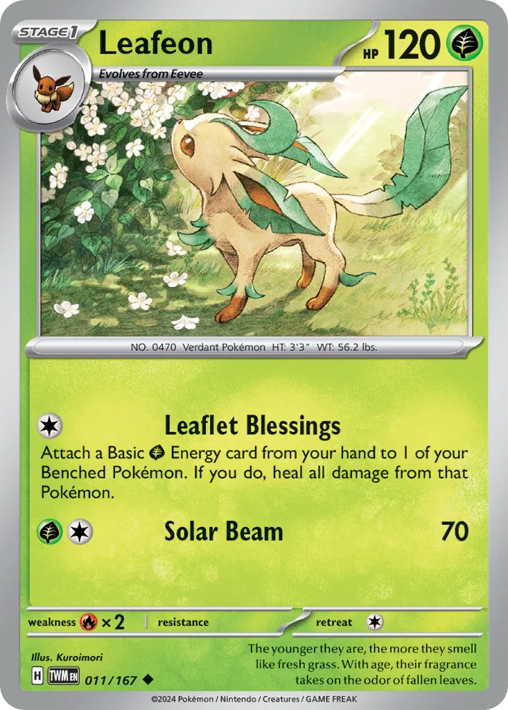 Leafeon Pokemon card