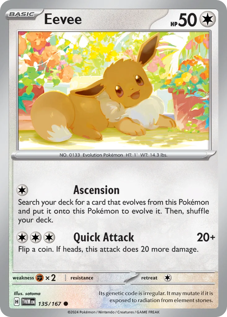Eevee Pokemon card