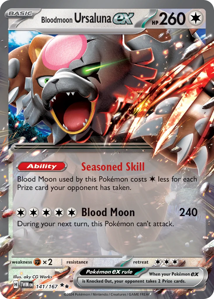 Bloodmoon Ursaluna ex Pokemon card