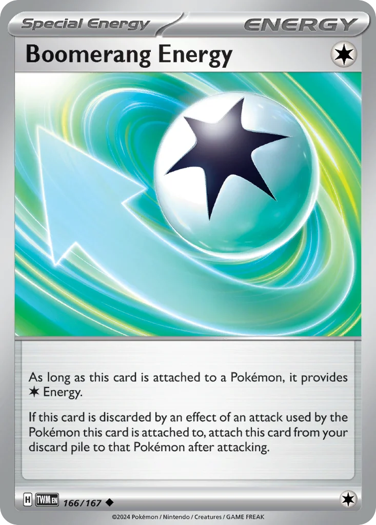 Boomerang Energy Pokemon card