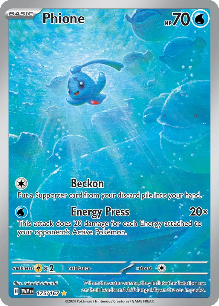 Phione Pokemon card