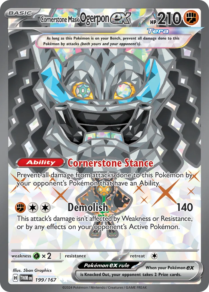 Cornerstone Mask Ogerpon ex Pokemon card