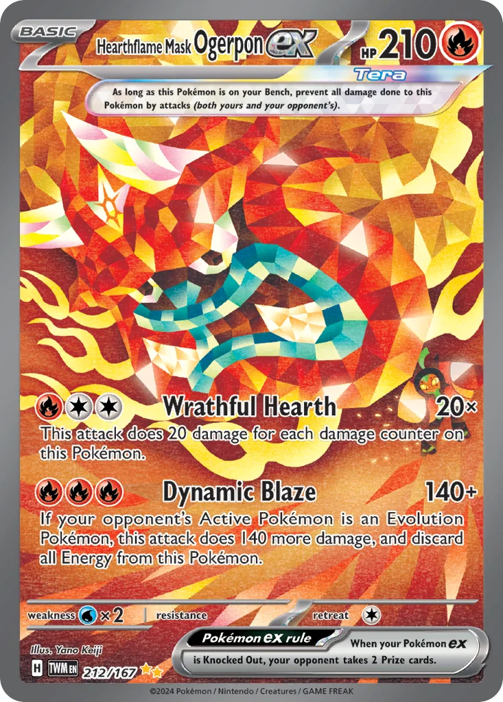 Hearthflame Mask Ogerpon ex Pokemon card