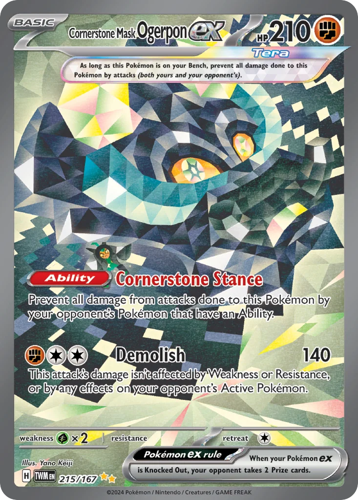 Cornerstone Mask Ogerpon ex Pokemon card