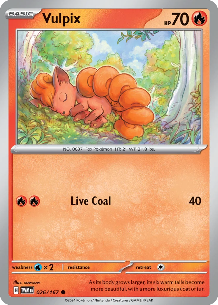 Vulpix Pokemon card