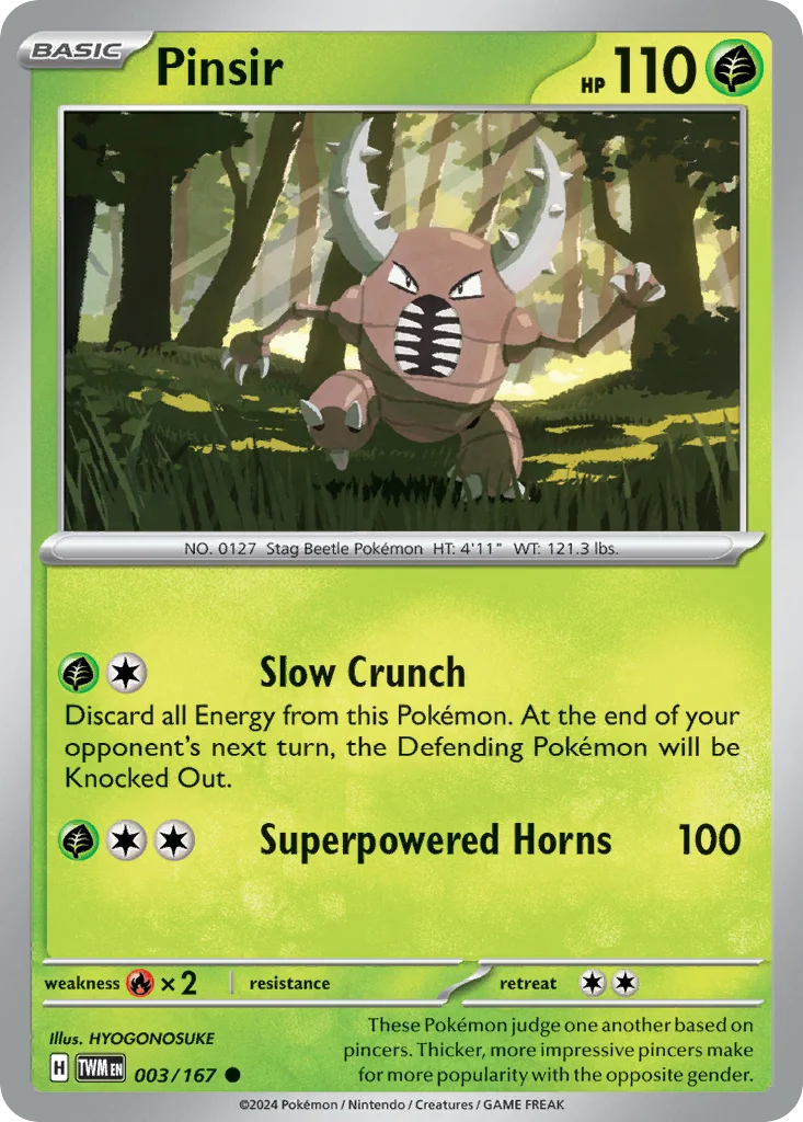 Pinsir Pokemon card