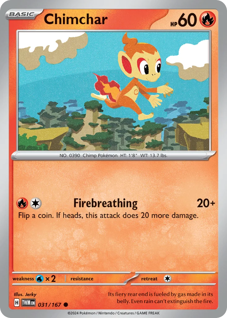 Chimchar Pokemon card
