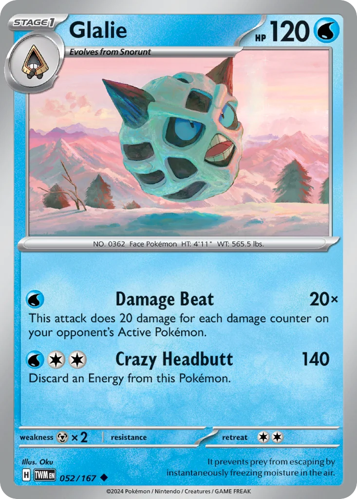 Glalie Pokemon card