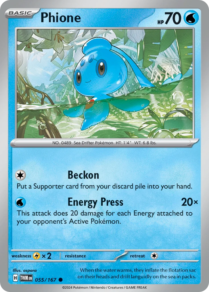 Phione Pokemon card