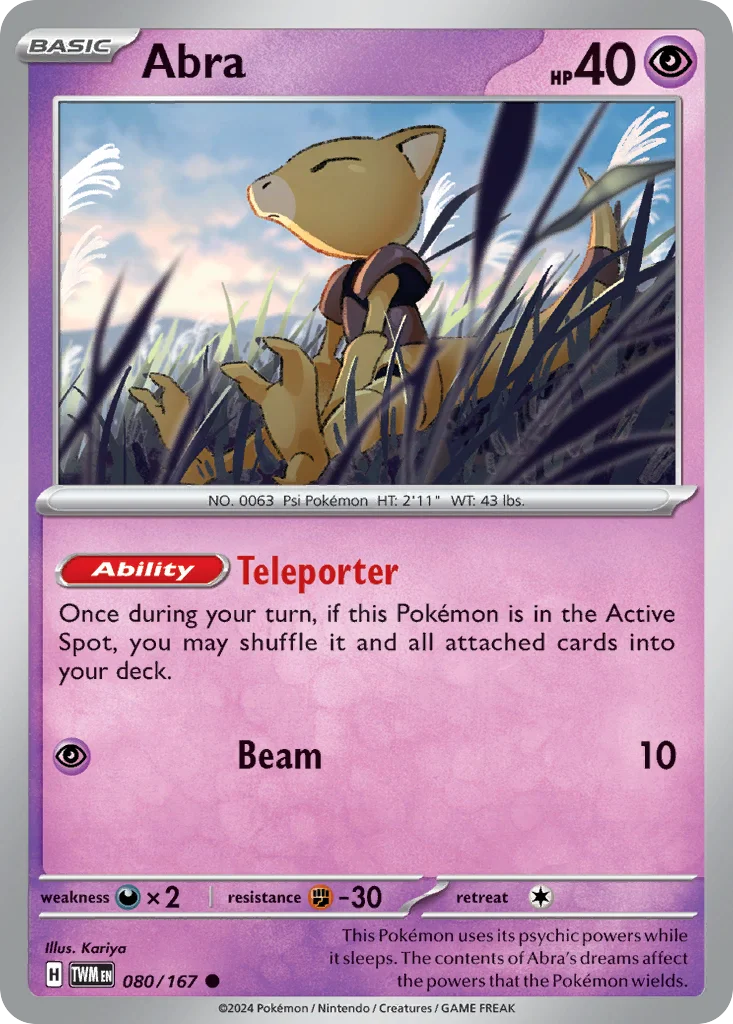 Abra Pokemon card