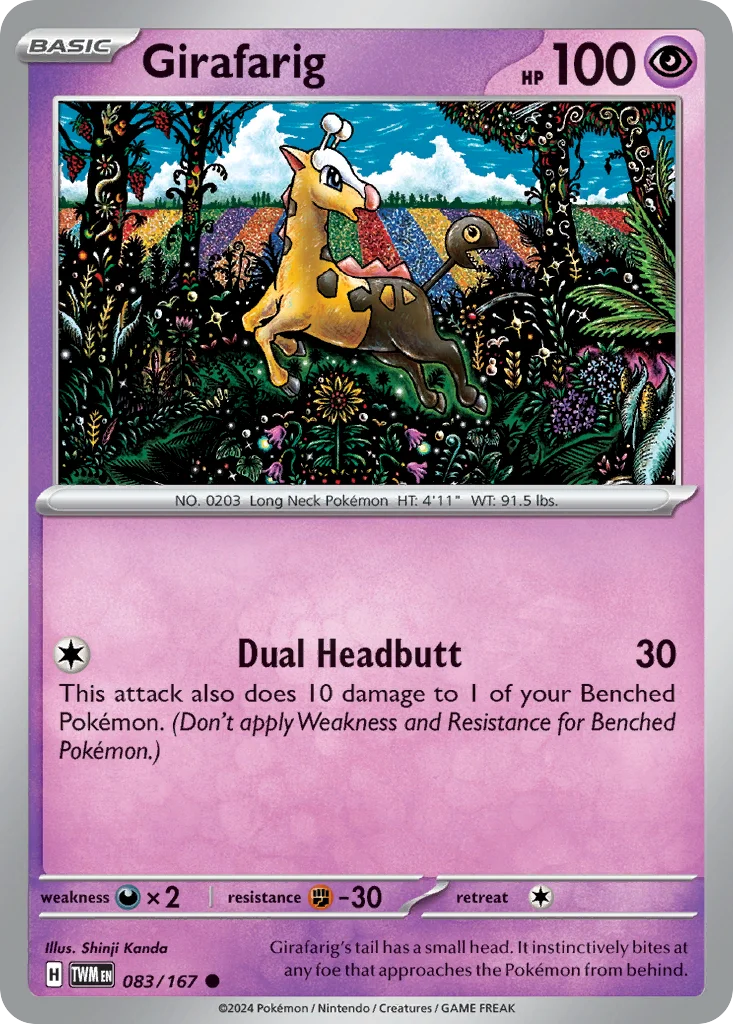 Girafarig Pokemon card