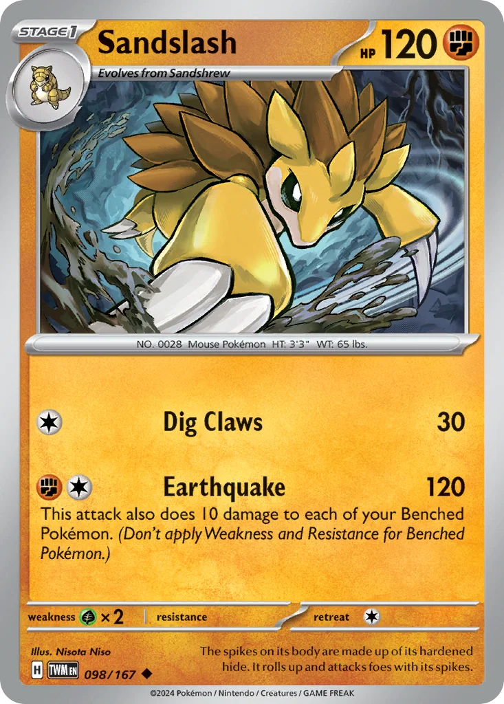 Sandslash Pokemon card