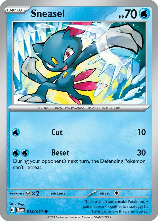 Sneasel Pokemon card